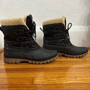 Storm Black and Brown Winter Boots